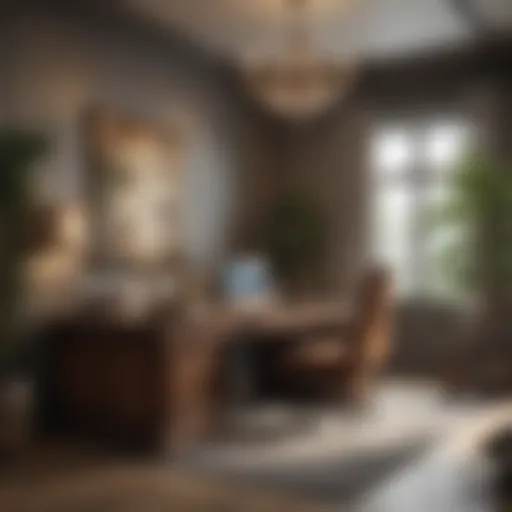 Zen-inspired Home Office Zen-inspired home office with feng shui elements