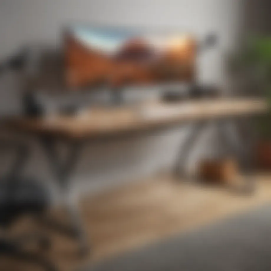 Ergonomic Desk with Integrated Cable Management