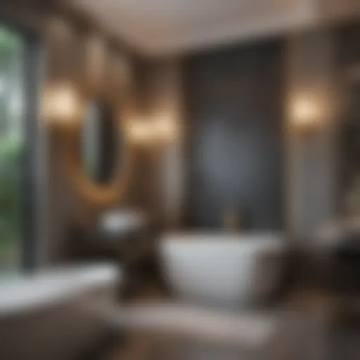 Luxurious bathroom with elegant fixtures