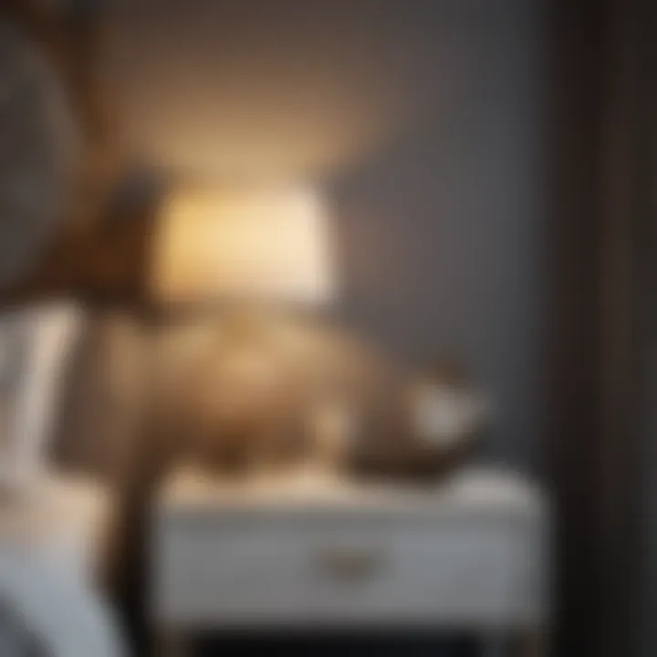 Elegant Nightstand with Reading Lamp