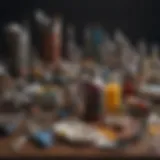 Array of Essential Painting Supplies Essential painting supplies array