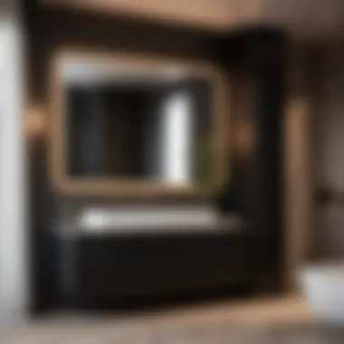 Sleek Euro Style Bathroom Vanity in Black Matte Finish