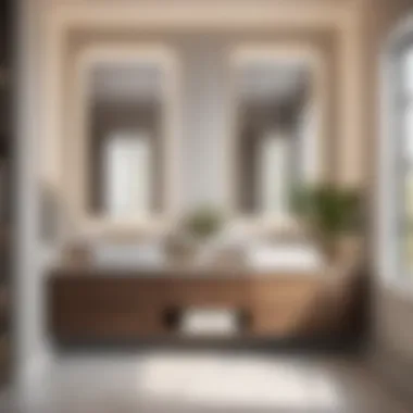 Euro Style Bathroom Vanity with Dual Sink Configuration