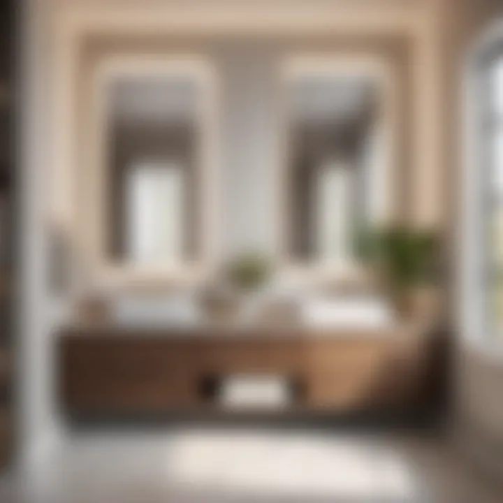 Euro Style Bathroom Vanity with Dual Sink Configuration