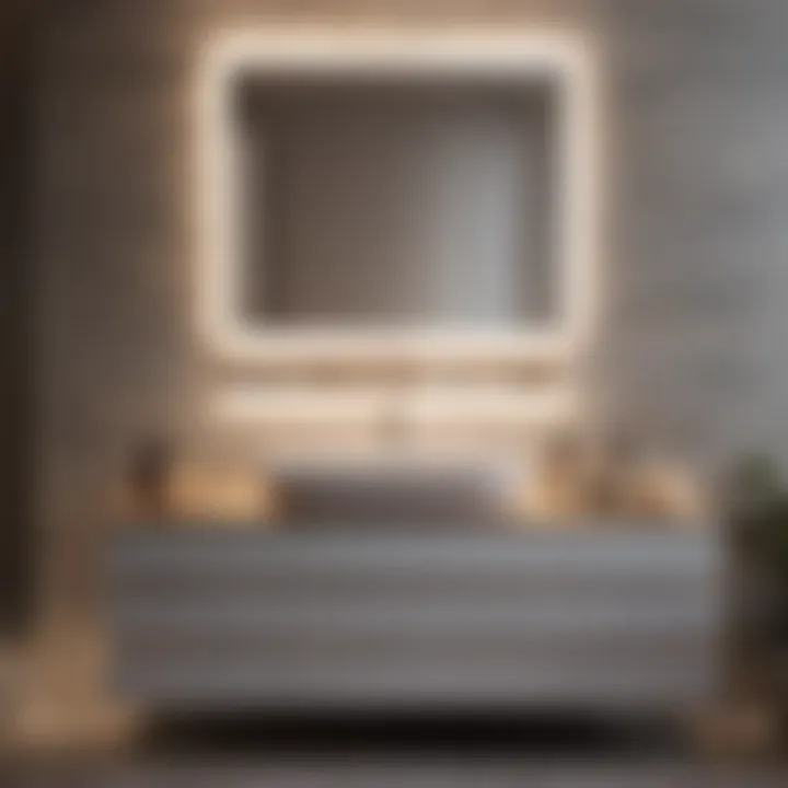 Euro Style Bathroom Vanity with Integrated LED Lighting