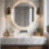 Modern Euro Style Bathroom Vanity with Marble Countertop