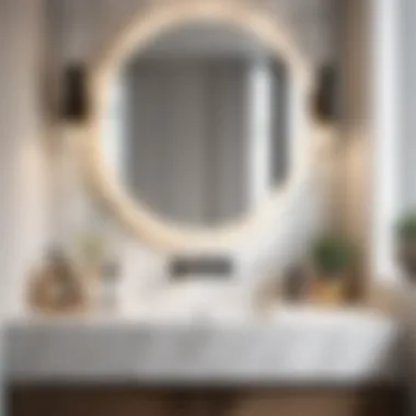 Modern Euro Style Bathroom Vanity with Marble Countertop