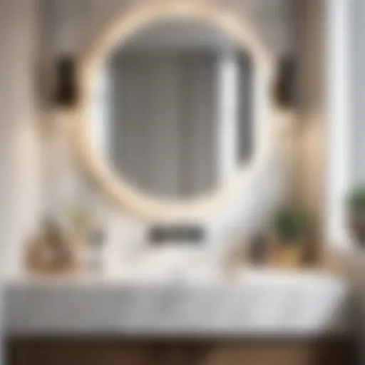 Modern Euro Style Bathroom Vanity with Marble Countertop