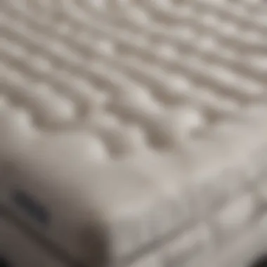 Close-up of an air mattress featuring its unique design and features