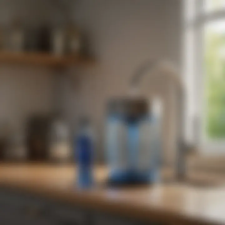 Home setting illustrating the installation of a water filtration system