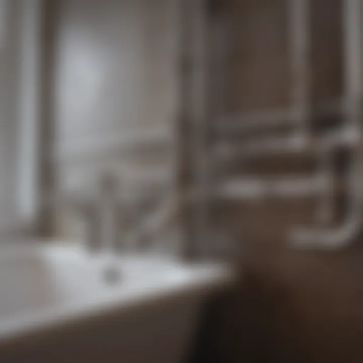 Blueprint of Plumbing Systems Blueprint of a home highlighting plumbing systems for bathroom addition