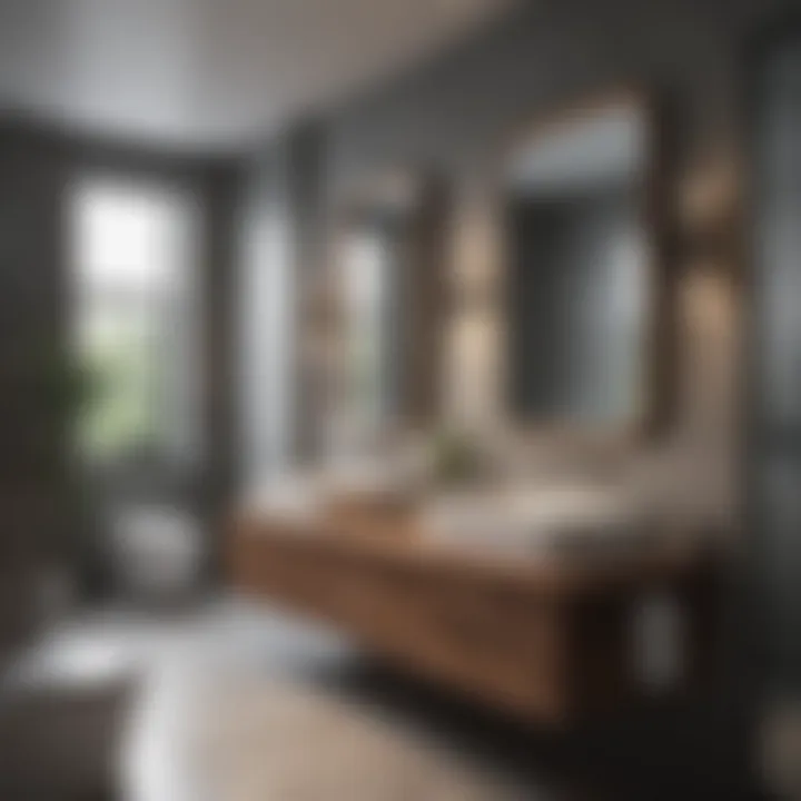 Sleek and Elegant Bathroom Design Modern bathroom design showcasing sleek fixtures and elegant finishes