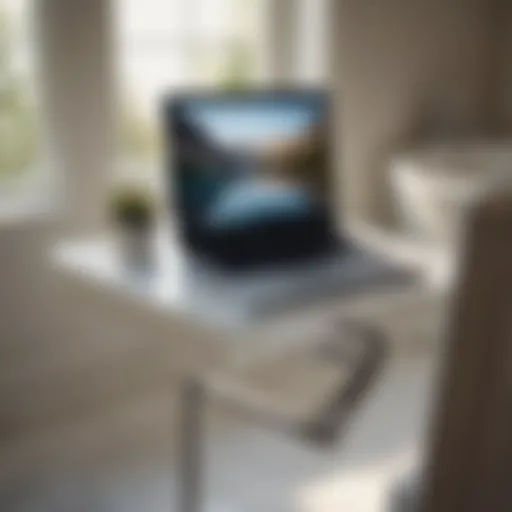 A sleek laptop stand designed for use in wet environments