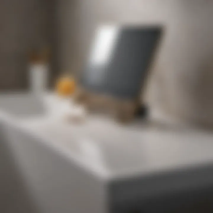A variety of materials suitable for laptop stands in the bathroom