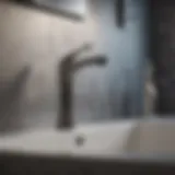 Elegant bathroom faucet showcasing modern design