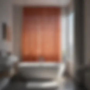 Innovative smart bathroom curtain panel that changes opacity with a touch