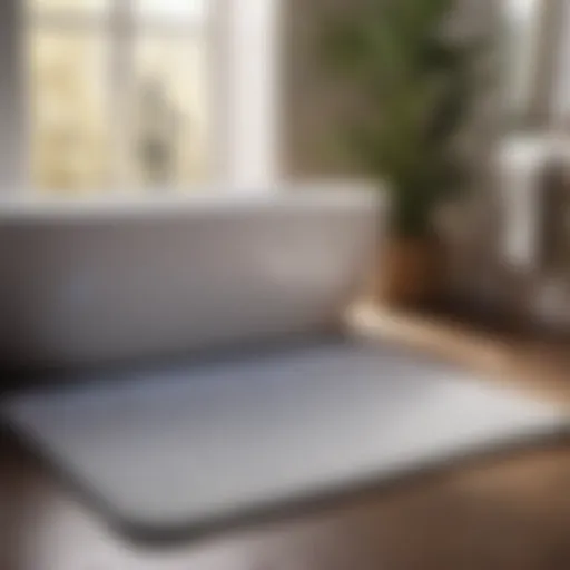 Innovative heated bathroom mat design