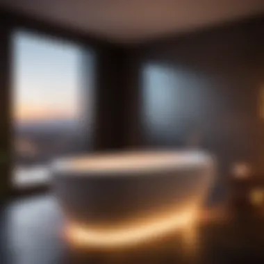 Luxurious Smart Technology Integration in LED Bathtub LED bathtub integrated with smart technology for a luxurious bathing experience