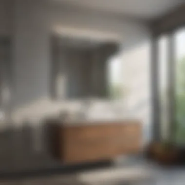 Elegant tall bathroom vanity showcasing modern design