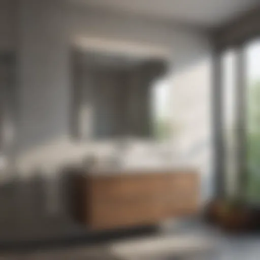 Modern Tall Bathroom Vanity Design Elegant tall bathroom vanity showcasing modern design