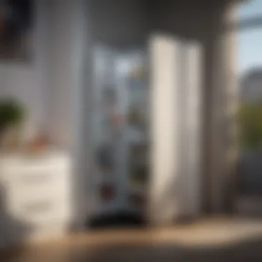 Aesthetic Integration of Refrigerator in Bedroom Aesthetic bedroom interior featuring a refrigerator