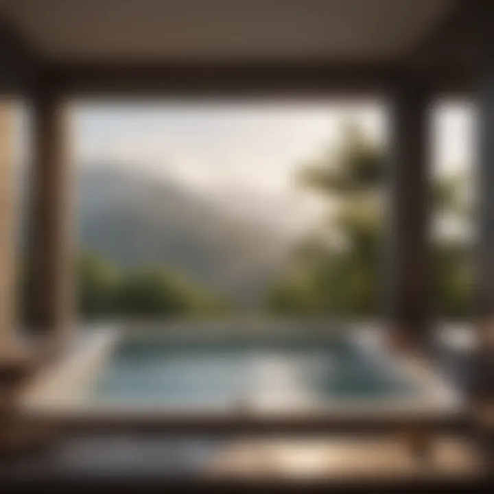 Bathing in Tranquility Expansive jacuzzi bathtub with panoramic view