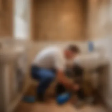 Expert technician using advanced techniques to repair water leak