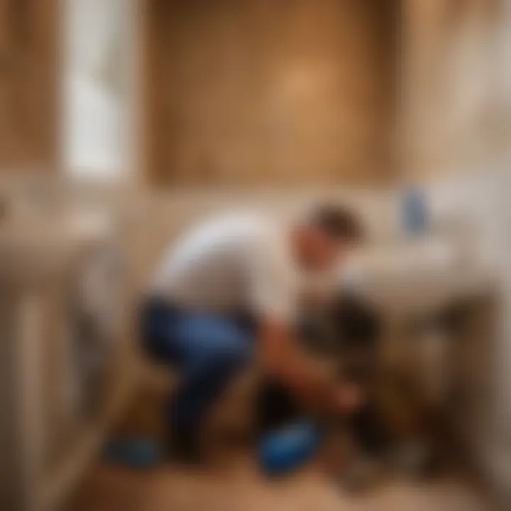 Expert technician using advanced techniques to repair water leak