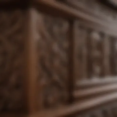 Detailed Craftsmanship of Trestlewood Close-up of Trestlewood craftsmanship highlighting detailed joinery