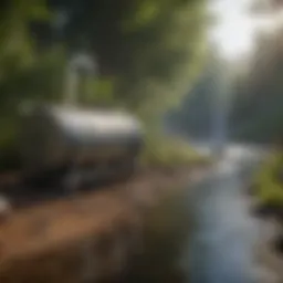 Portable Water Filtration System in Nature