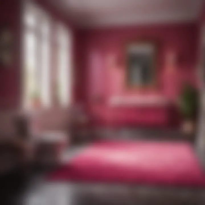 Color psychology infographic showcasing magenta