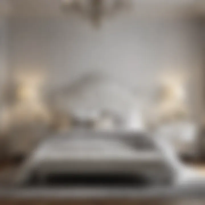 Chic White Mirrored Bedroom Set Chic white mirrored bedroom set in a spacious room