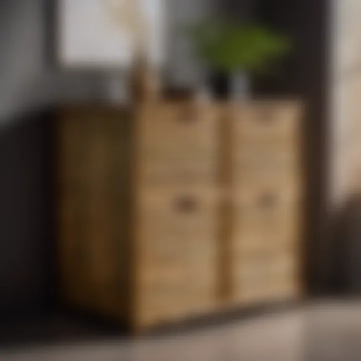Eco-friendly bamboo file cabinet for sustainable office spaces