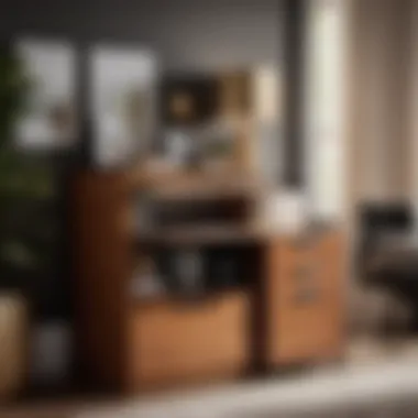 Versatile File Cabinet with Desk Integration Multi-functional file cabinet with integrated desk space