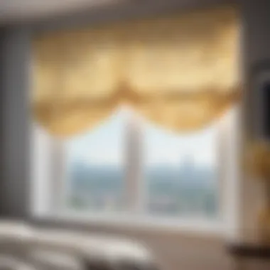 Modern geometric patterned valance