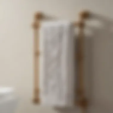 Artistic towel rack with intricate detailing