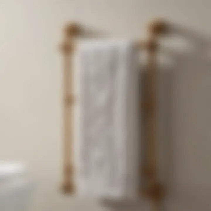 Artistic towel rack with intricate detailing
