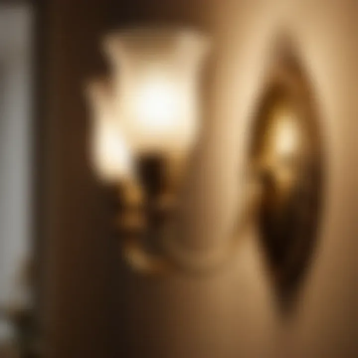 Antique Brass Wall Sconces Casting Warm Glow