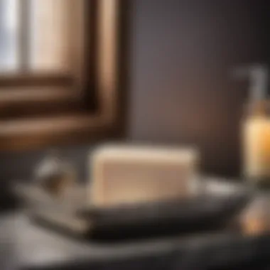 Chic Pewter Soap Dish for Bathroom Vanity Vintage pewter soap dish adding charm to a bathroom vanity