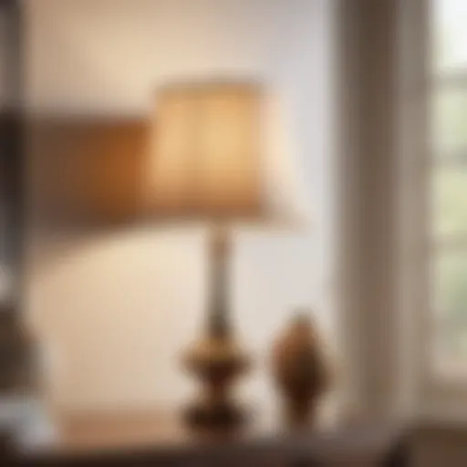 Elegant Ashley Furniture Lamp casting soft light in a bedroom