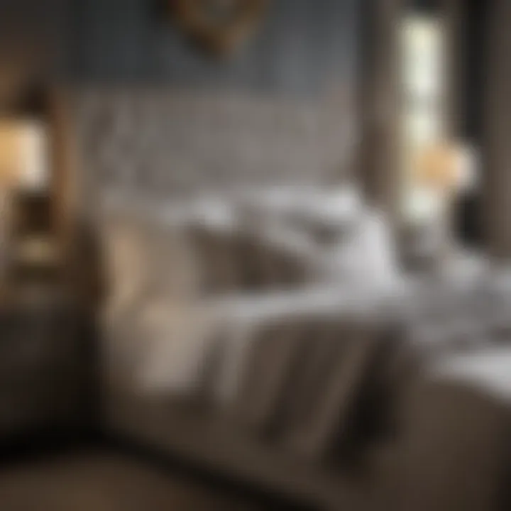 Sophisticated Upholstered Bed Design Elegant upholstered bed with decorative pillows