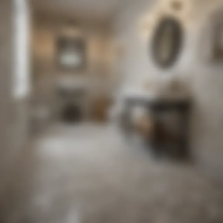 Elegant Basketweave Tile Flooring Elegant bathroom featuring basketweave tile flooring