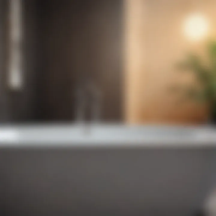 Elegant bathtub fitting showcasing modern design