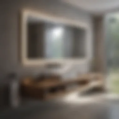 Trendy bathroom showcasing modern fittings and decor