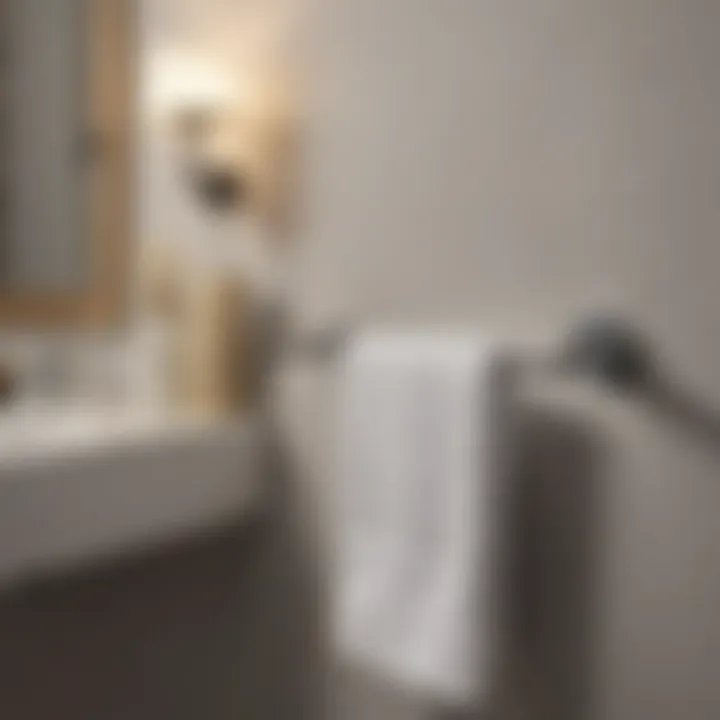 Space-Saving Wall-Mounted Towel Holder Space-saving wall-mounted towel holder