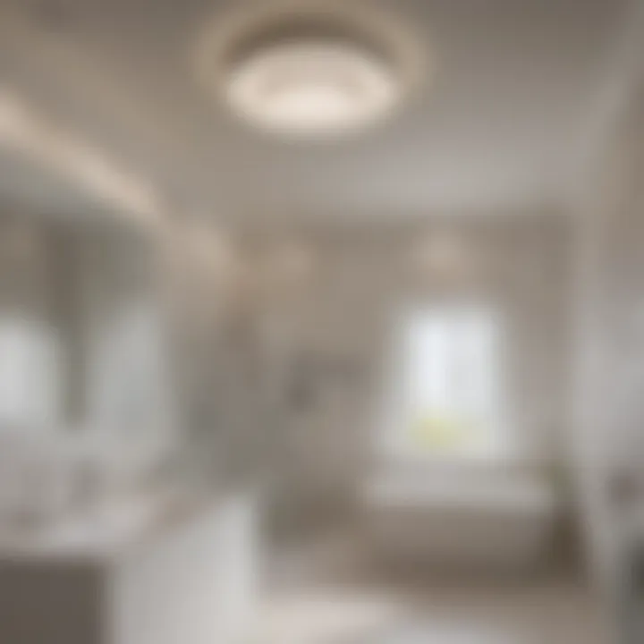 Energy-efficient LED lighting in bathroom ceiling fan combo