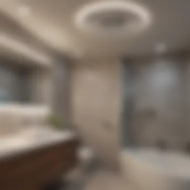 Enhanced air quality with bathroom ceiling light exhaust fan combo