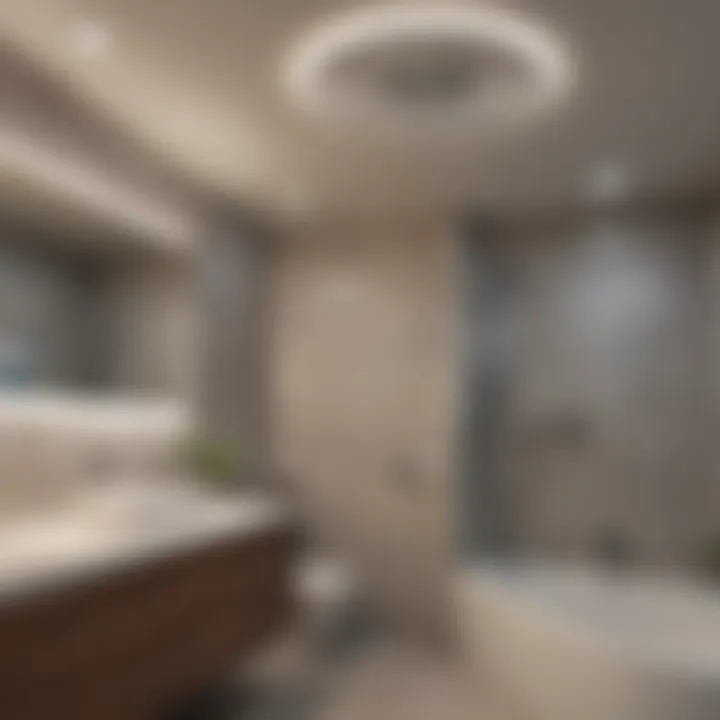 Enhanced air quality with bathroom ceiling light exhaust fan combo