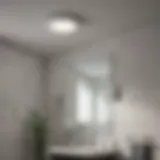 Modern bathroom with ceiling light exhaust fan combo