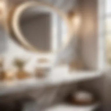 Sophisticated Marble Touch Elegant bathroom counter with marble accents